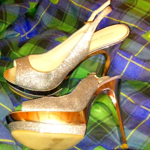 Pelle Moda Shoes Pellet Moda High Heels Silver Sparkle Heels Poshmark